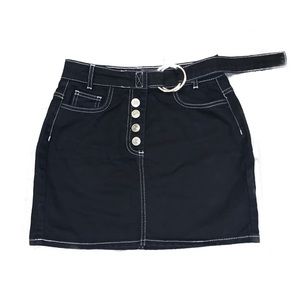 Urban Outfitters black skater skirt w/ belt